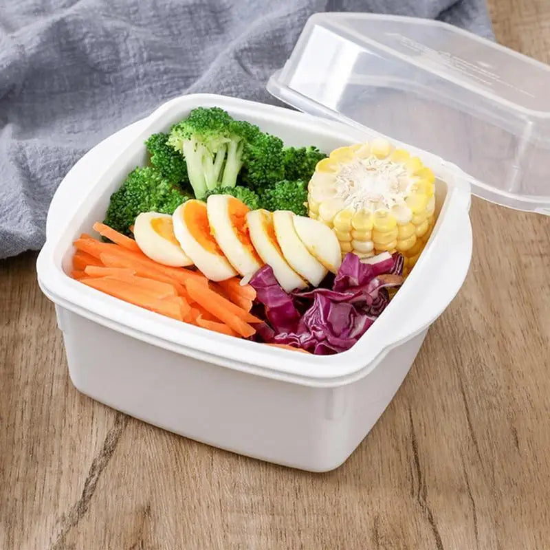 Microwave Vegetable Steamer Bowl | Food-Grade PP Container Microwave Steamer Bowl Qme