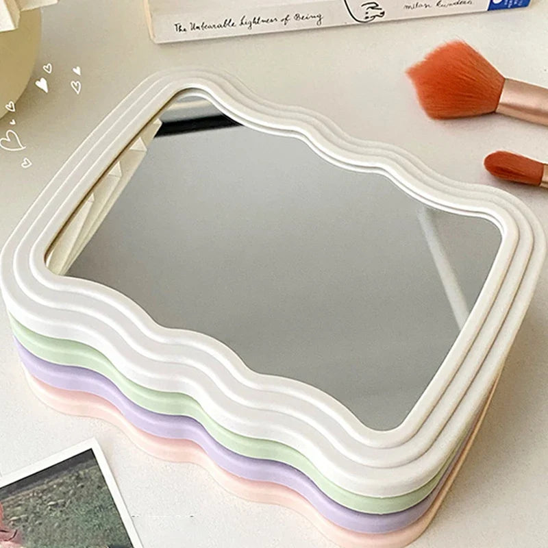 Foldable Portable Makeup Mirror – Compact Desktop Handheld Foldable Makeup Mirror Qme