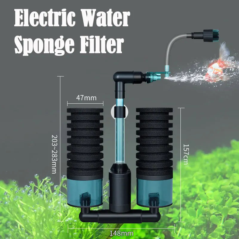 Electric Biochemical Sponge Filter – Aquarium Oxygenation Aquarium Sponge Filter Qme