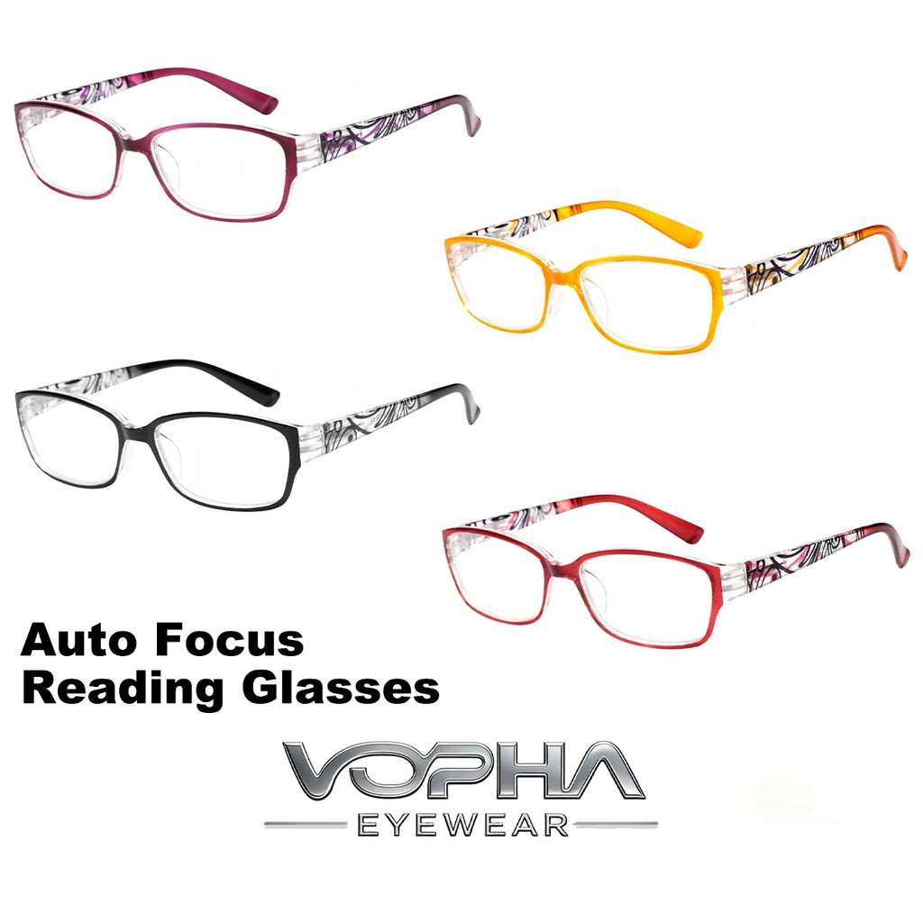 VOPHA 4-Pack Auto Focus Blue Light Reading Glasses L3 Reading Glasses Qst