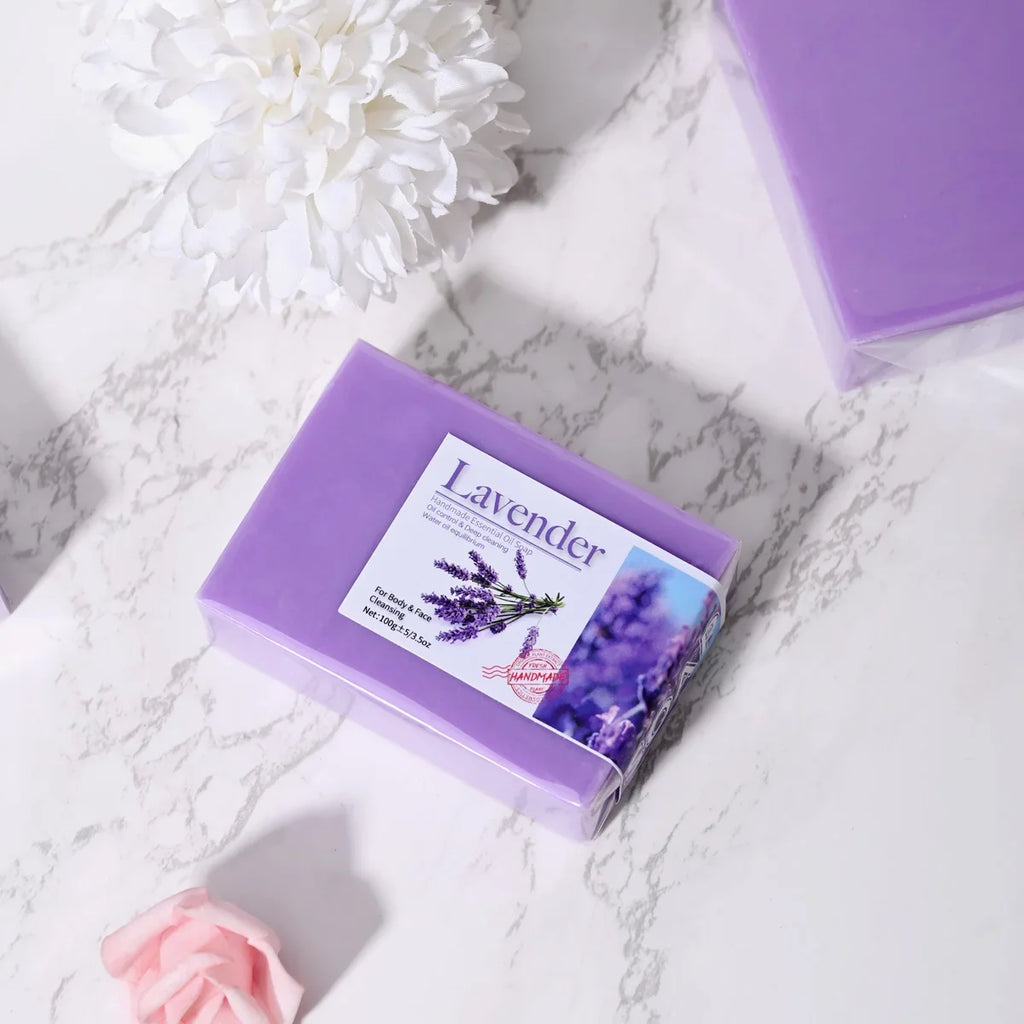 Natural Organic Lavender Essential Oil Handmade Soap Bar Handmade Bar Soap Qme