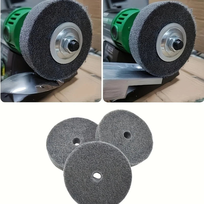 3-Inch Fiber Polishing Wheels 3/8" Bore – Grinder Replacement Polishing Wheel Qme
