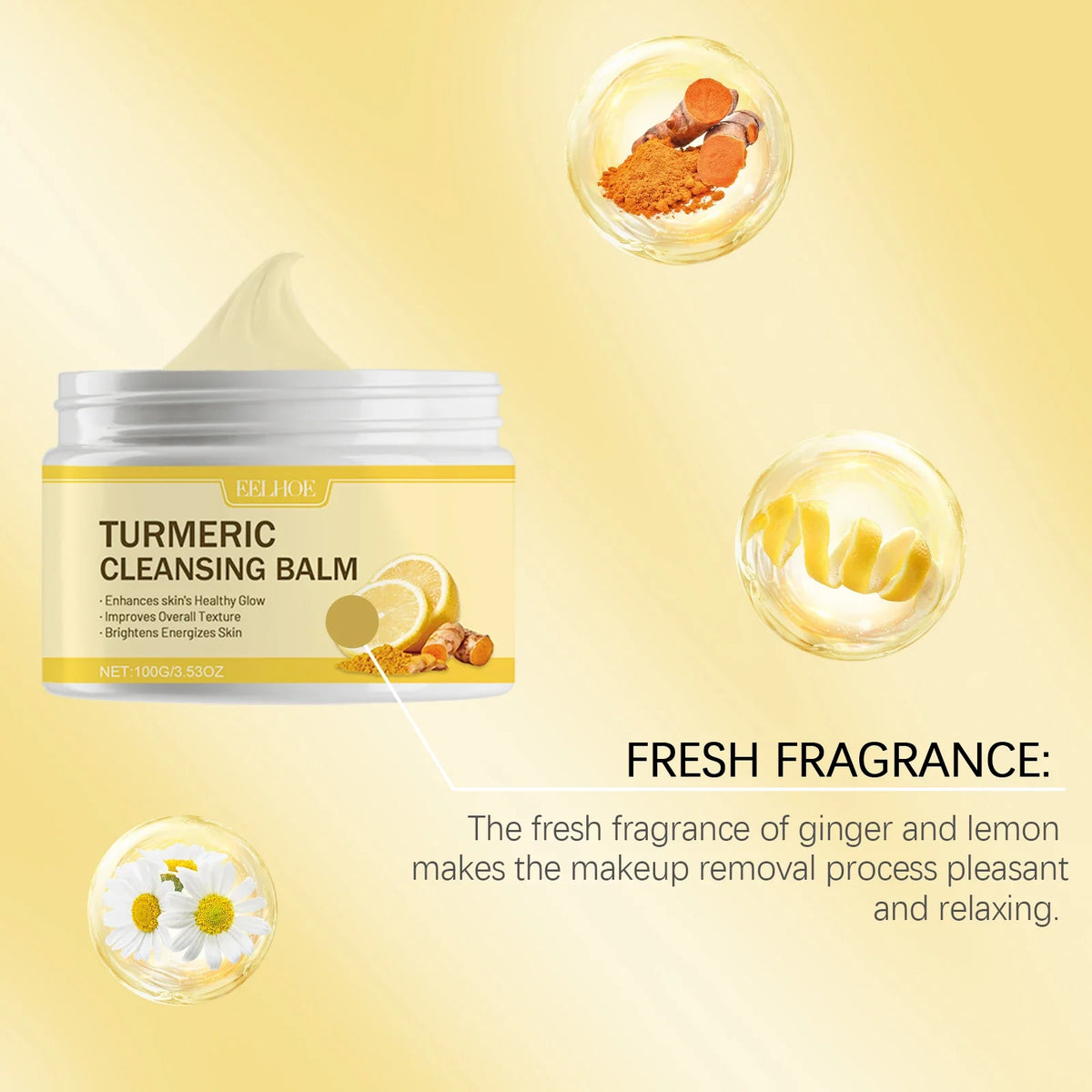 Ginger Lemon Cleansing Balm – Gentle Makeup Remover | Qme Cleansing Balm Qme