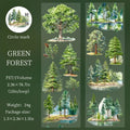 Forest PET Decorative Tape 60mm×2m | Scrapbooking & Journaling Decorative Craft Tape Qme C