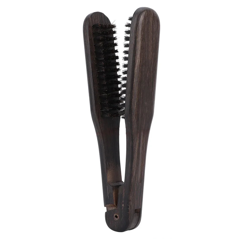 Professional Double Brush Horn Comb – Anti-Static Hair Tool Hair Styling Comb Qme black