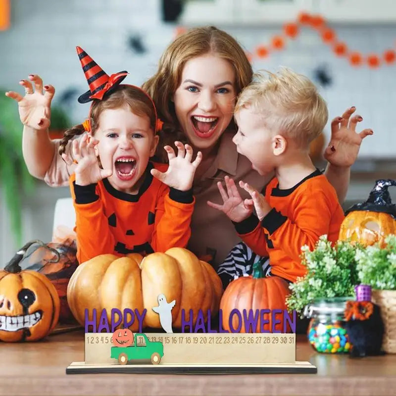 Halloween Wooden Advent Countdown Calendar – Movable Number Halloween Countdown Calendar Qme