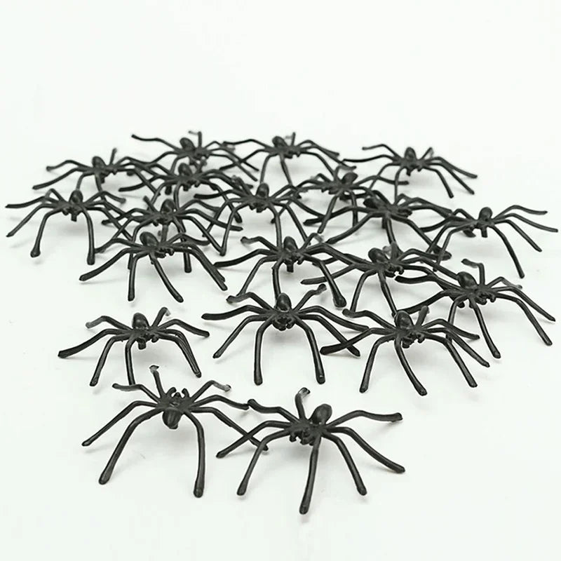 Glow-in-the-Dark Fake Spiders Halloween Prank Toy 10 Pack Halloween Prank Toy Qme