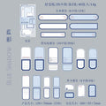 Retro Frame Label Paper Set – DIY Scrapbook Craft Stickers Scrapbook Label Paper Qme B