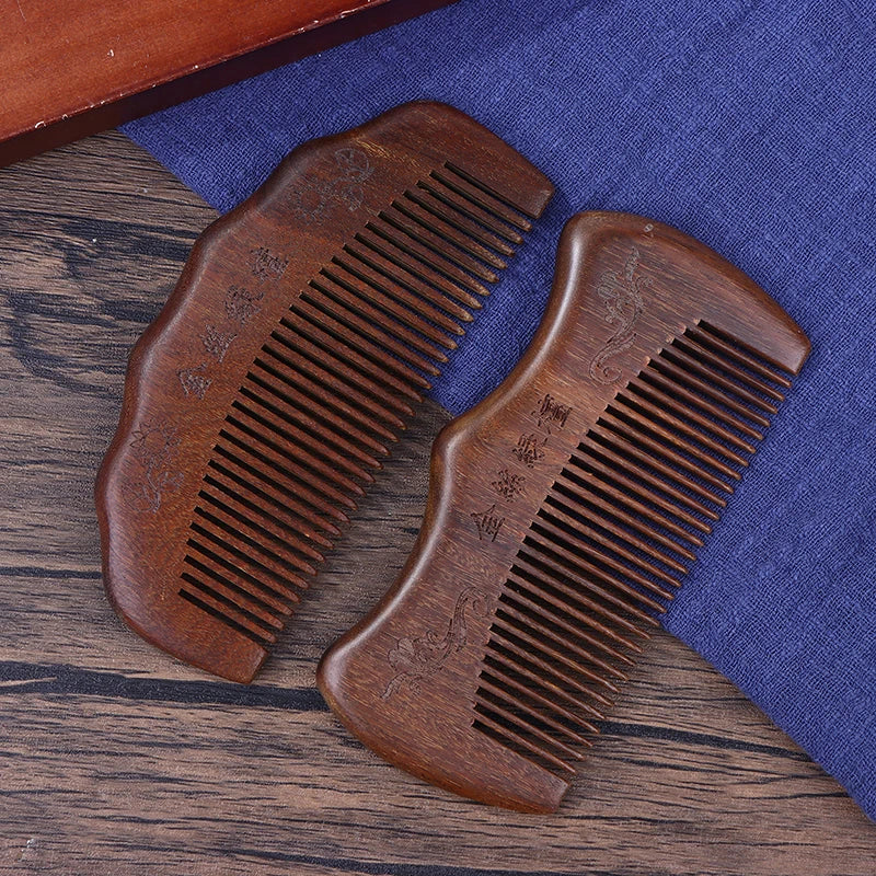 Sandalwood Hand Comb – Natural Wood Palm Relaxation Comb Palm Acupressure Comb Qme