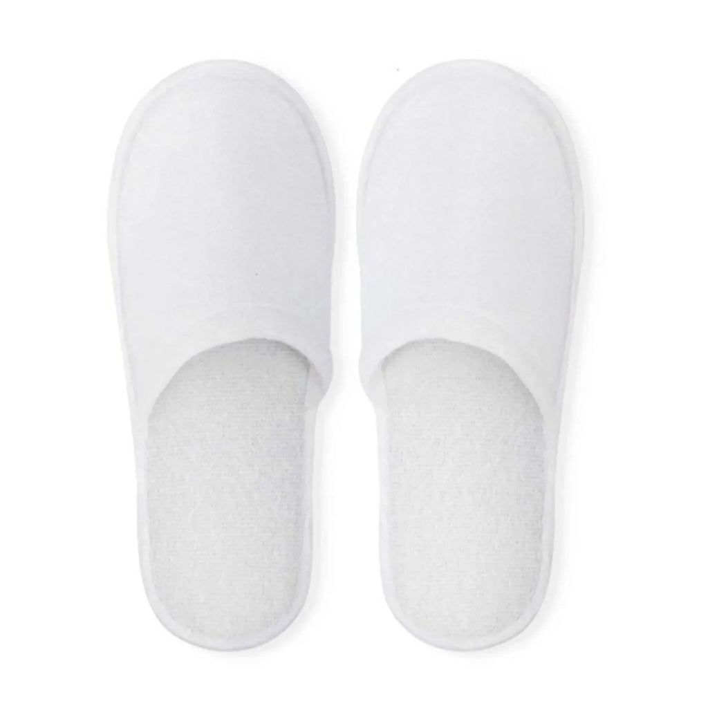 Disposable Closed Slippers – Hotel & Home Guest Shoes Disposable Slippers Qme White adult
