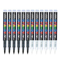 Black & White Soft Tip Acrylic Markers – Wood & Ceramic Set Acrylic Paint Markers Qme 6 black 6 white