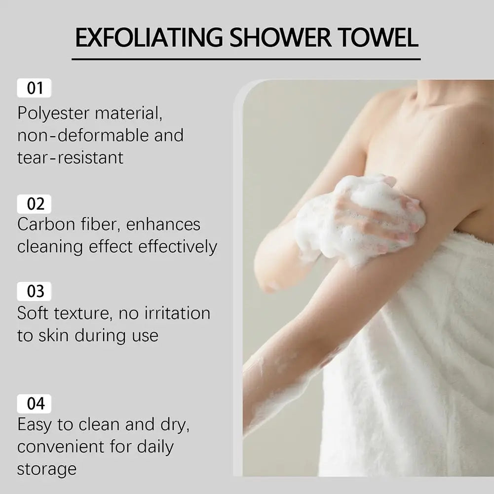 Dual-Sided Exfoliating Back Scrubbing Towel | Body Scrub Exfoliating Body Scrubber Qme