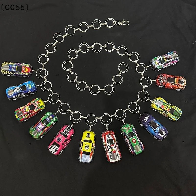 Women's Colorful Racing Car Belt – Y2K Korean Street Style Fashion Belt Qst