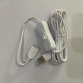 USB Extension Cable with Toggle Switch 2M – Lamps & Fans USB Switch Cable Qme White 3 Pieces