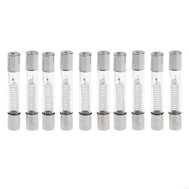 10-Pack Microwave Oven Fuse Tube 5KV 0.8A D0LD Replacement Microwave Fuse Tube Qme Silver