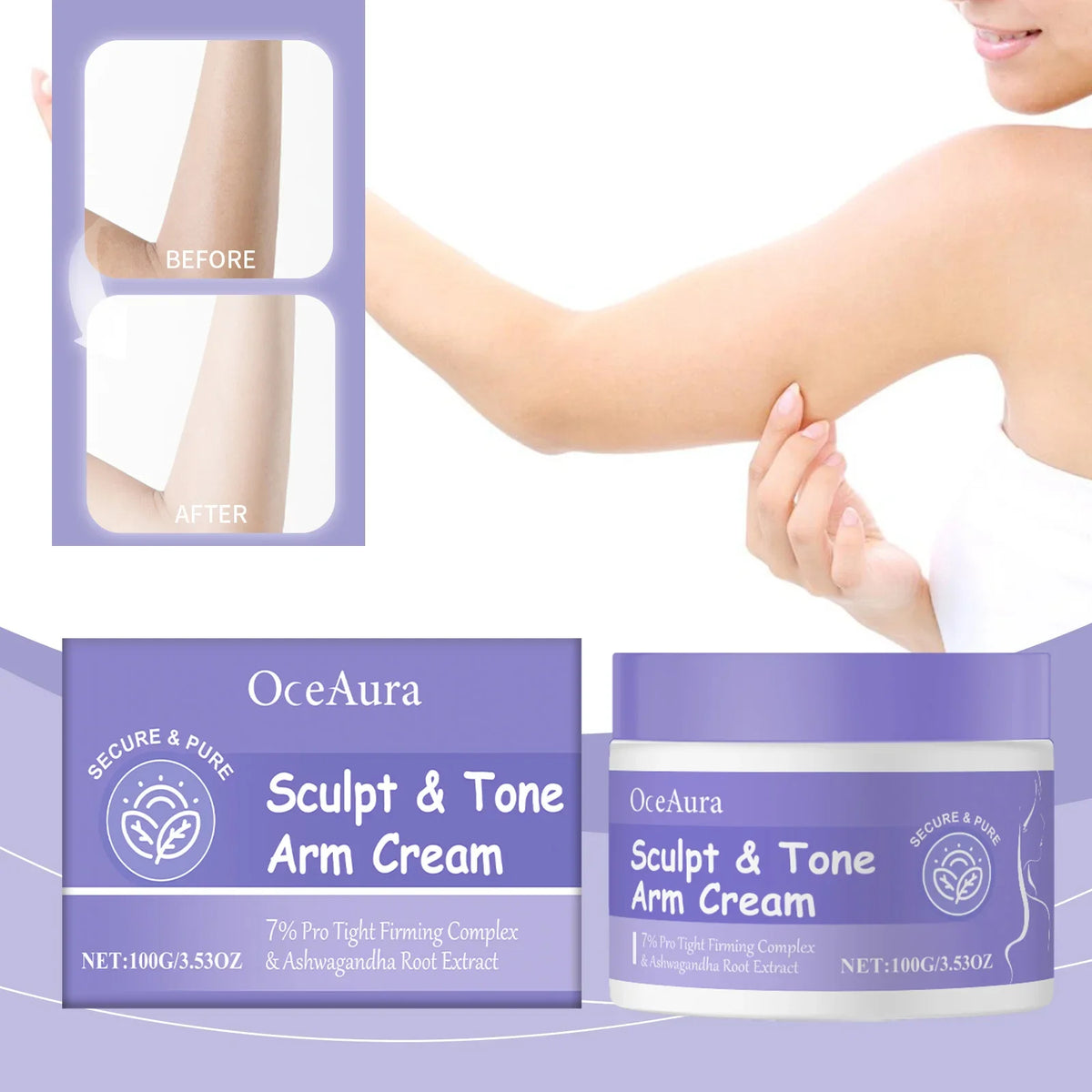 Sculpt & Tone Arm Firming Cream – Lifting & Smoothing Body Cream Arm Firming Cream Qme