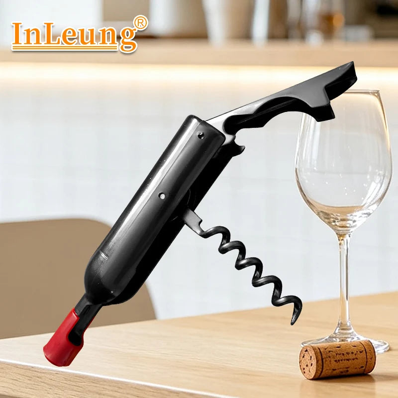 Wine Bottle Shaped Foldable Corkscrew & Fridge Magnet Opener Wine Bottle Opener Qst