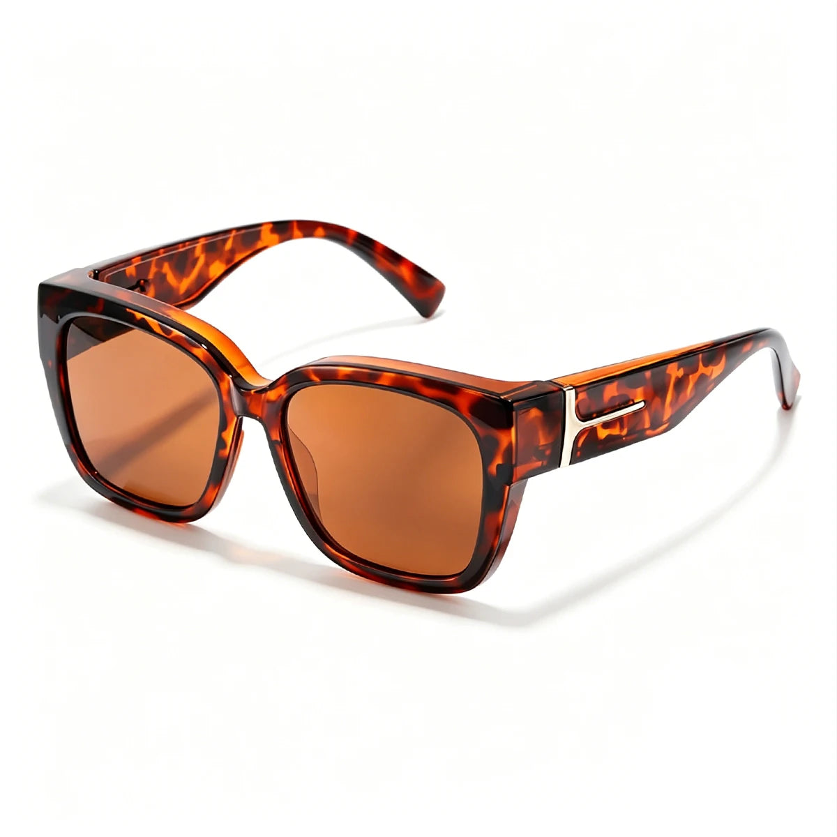 VOPHA Polarized Fitover Sunglasses UV400 Wraparound Unisex Fitover Sunglasses Qst Brown Leopard