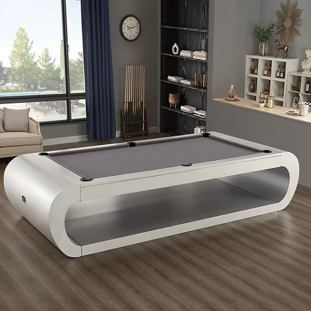 3-in-1 Solid Wood Pool Table 7ft 8ft 9ft | Marble Slate Luxury Billiard Pool Table Qst Grey