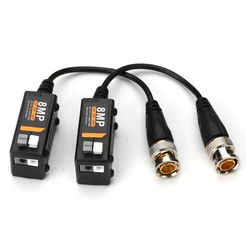 HD CCTV Video Balun 4-Pair 5MP 8MP via Twisted Pair Cable CCTV Video Balun Qme