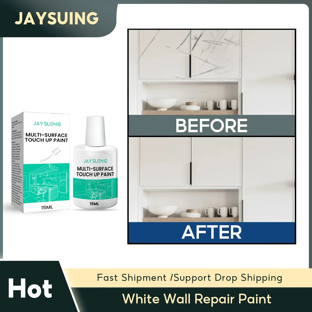White Wall Repair Paint – Crack, Gap & Hole Filler Wall Repair Paint Qme