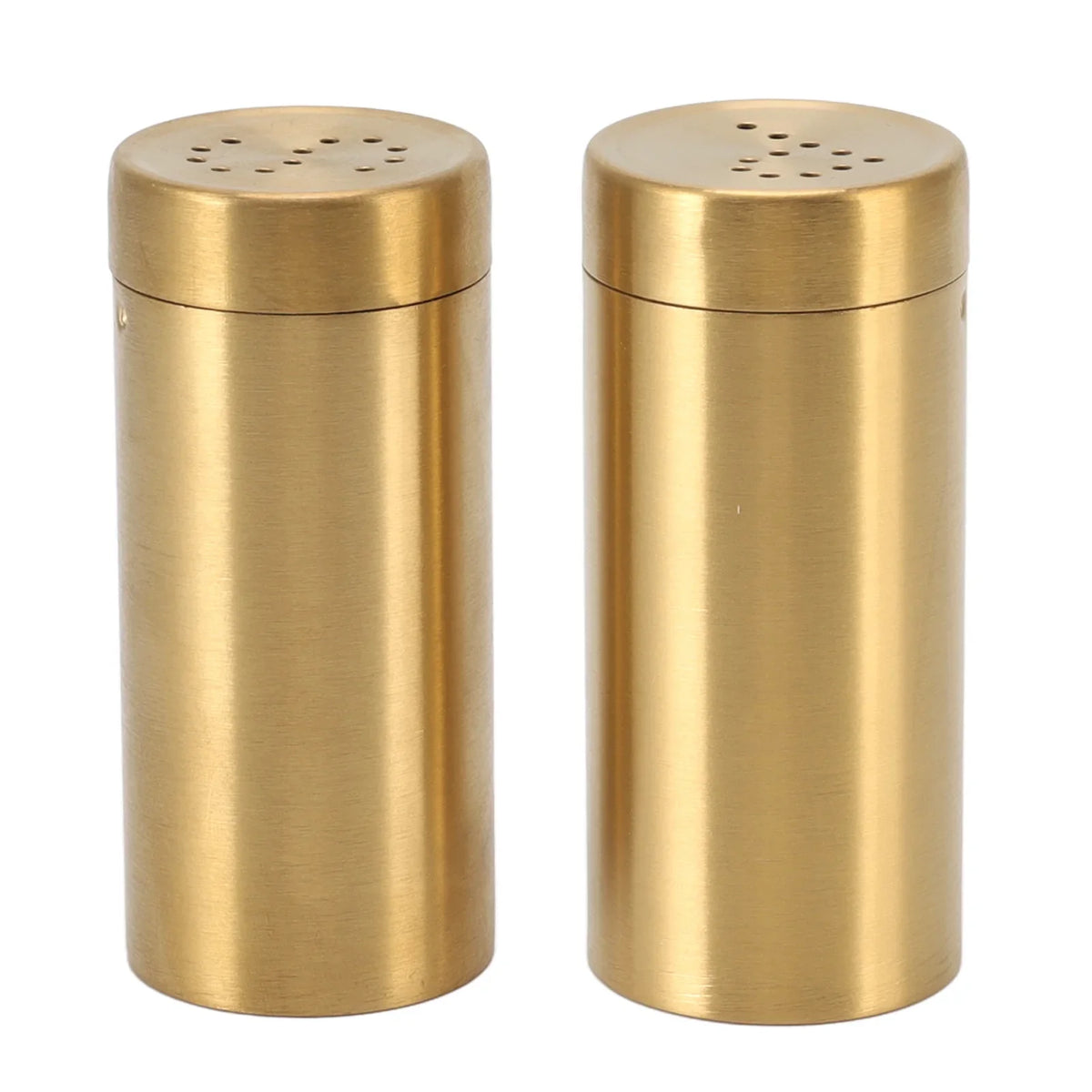 Stainless Steel Gold Spice Shaker Jars – Rustproof Set of 2 Spice Shaker Jar Qme Gold
