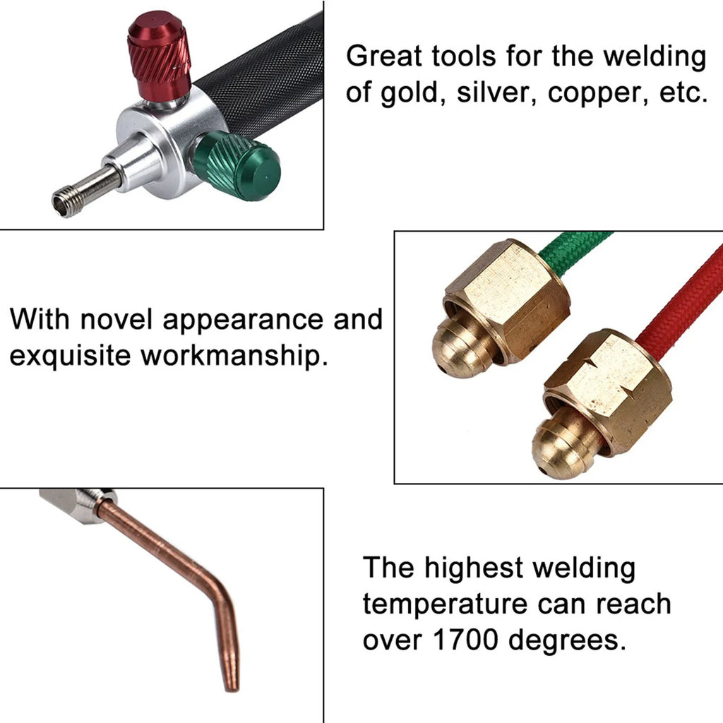 Oxygen Welding Torch for Jewelry – Flame Gun with 5 Tips Jewelry Welding Torch Qme
