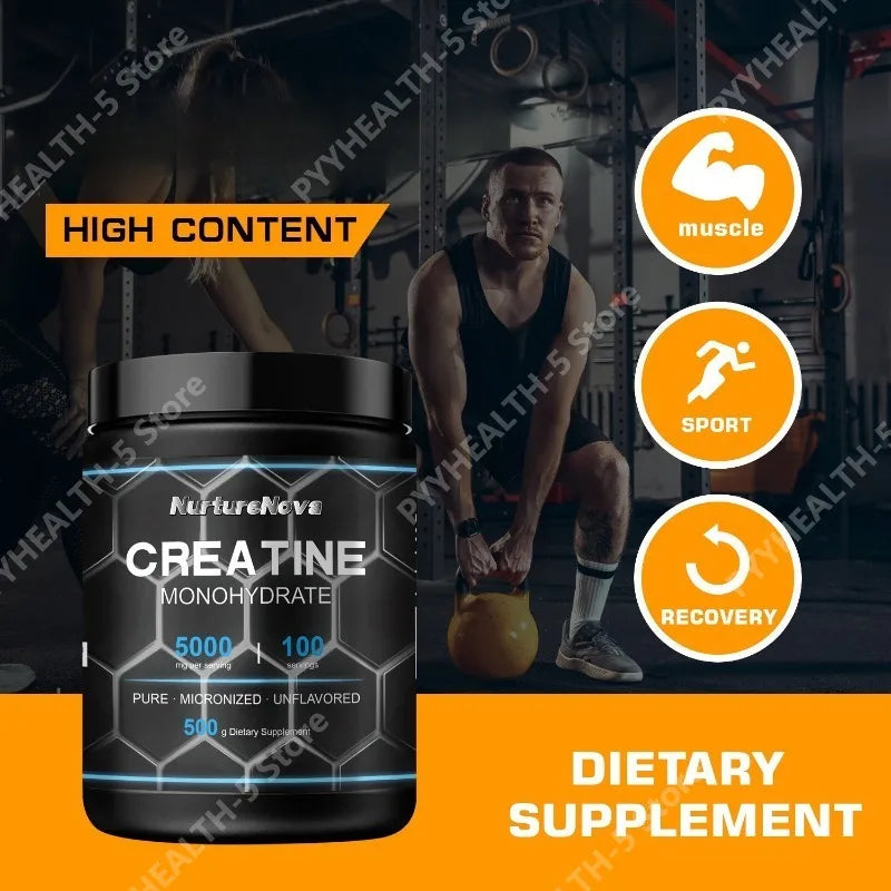 Creatine Monohydrate Powder 5000mg – 100 Servings Micronized Creatine Supplement Qst