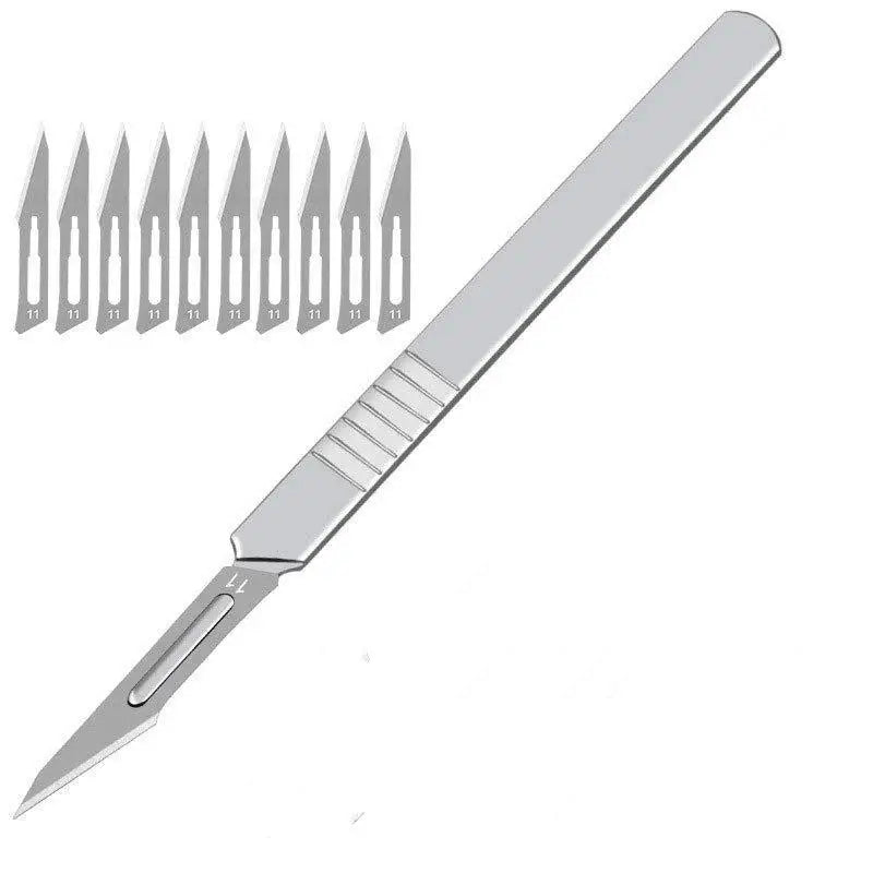 Carbon Steel Scalpel Blades & Handle – DIY Craft Cutting Tool Precision Scalpel Set Qme A