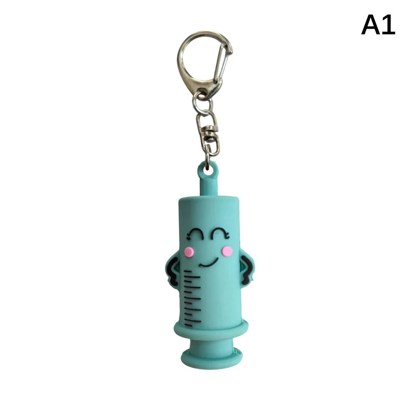 Syringe-Shaped Ampoule Opener Keychain – Rubber Vial Breaker Ampoule Opener Tool Qst A1