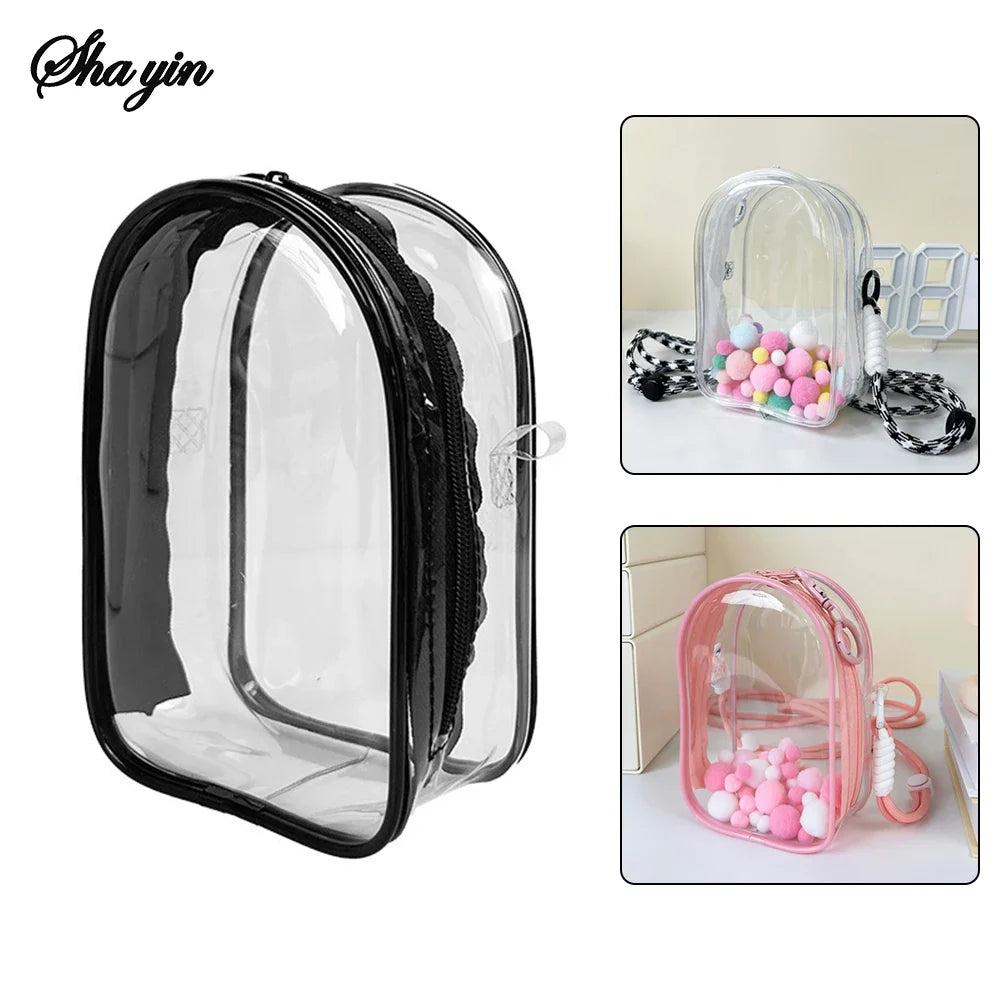 Labubu Doll Shoulder Bag – PVC Protective Carry Case Doll Shoulder Bag Qme