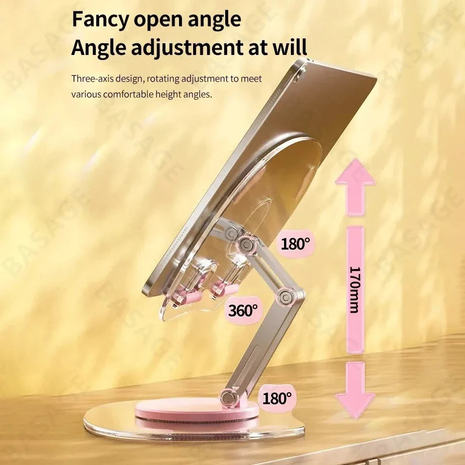 Adjustable Foldable Phone & Tablet Stand | 180° Dual-Hinge Phone & Tablet Stand Qme
