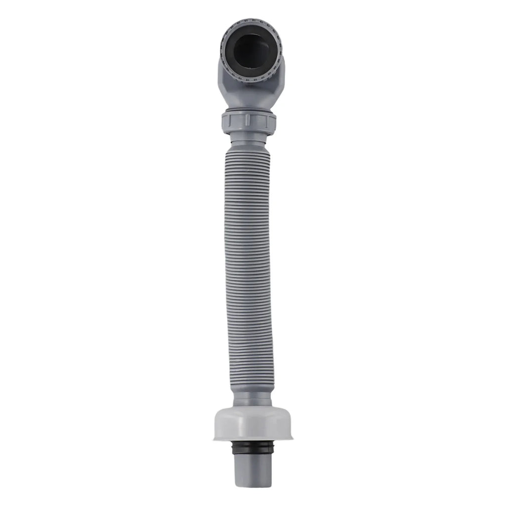 Low Profile Flexible Bathtub Shower Drain Pipe Gray ABS 90cm Bathtub Drain Pipe Qme