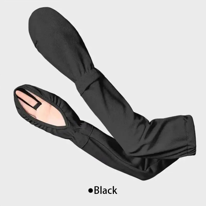 Women's UPF 50+ UV Protection Arm Sleeves | Summer Sun Cover UV Protection Arm Sleeves Qst Black