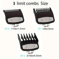 3-Piece Hair Clipper Guide Comb Set – Fade & Taper Cuts Clipper Guide Combs Qme black 3pcs set