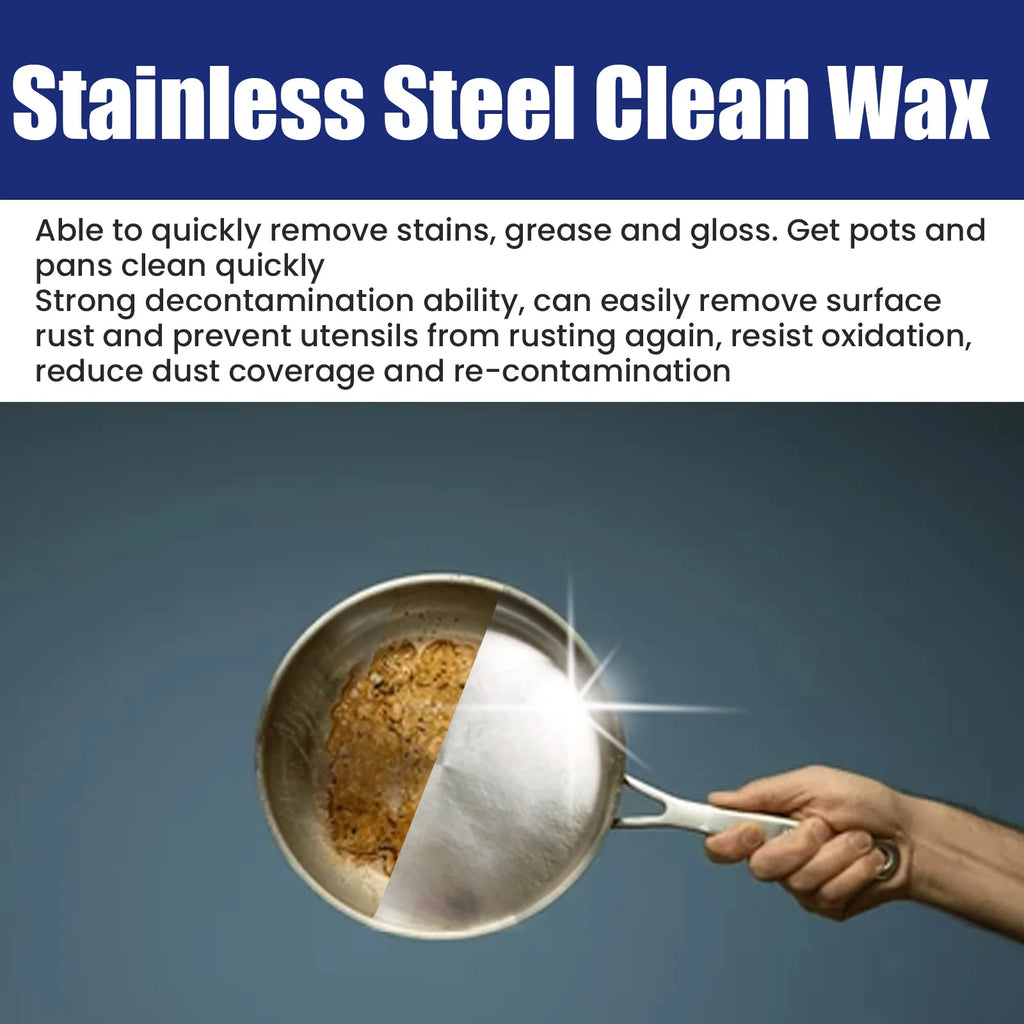 Stainless Steel Cleaner Wax 100g – Cookware Polishing Paste Cookware Cleaning Paste Qst
