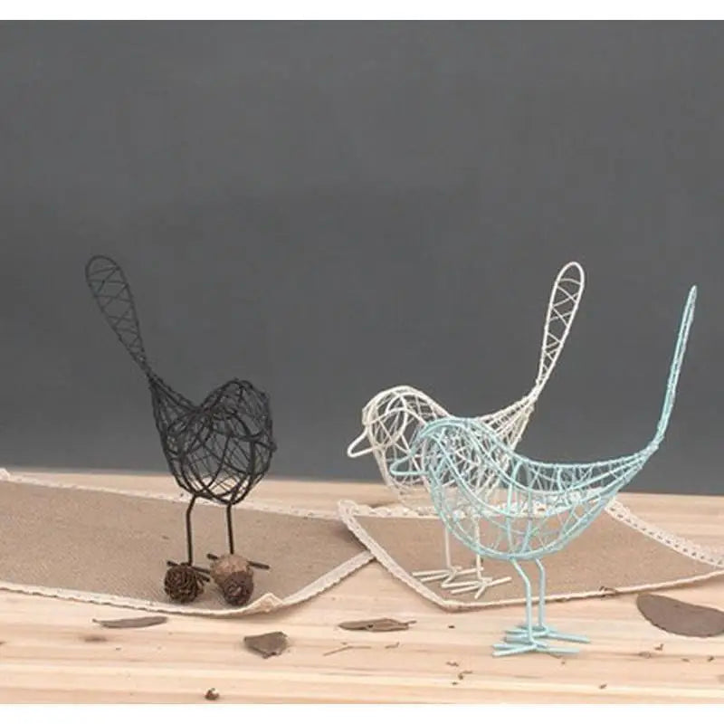 Minimalist Iron Hollowed Bird Sculpture – Home & Foyer Decor Decorative Bird Sculpture Qme