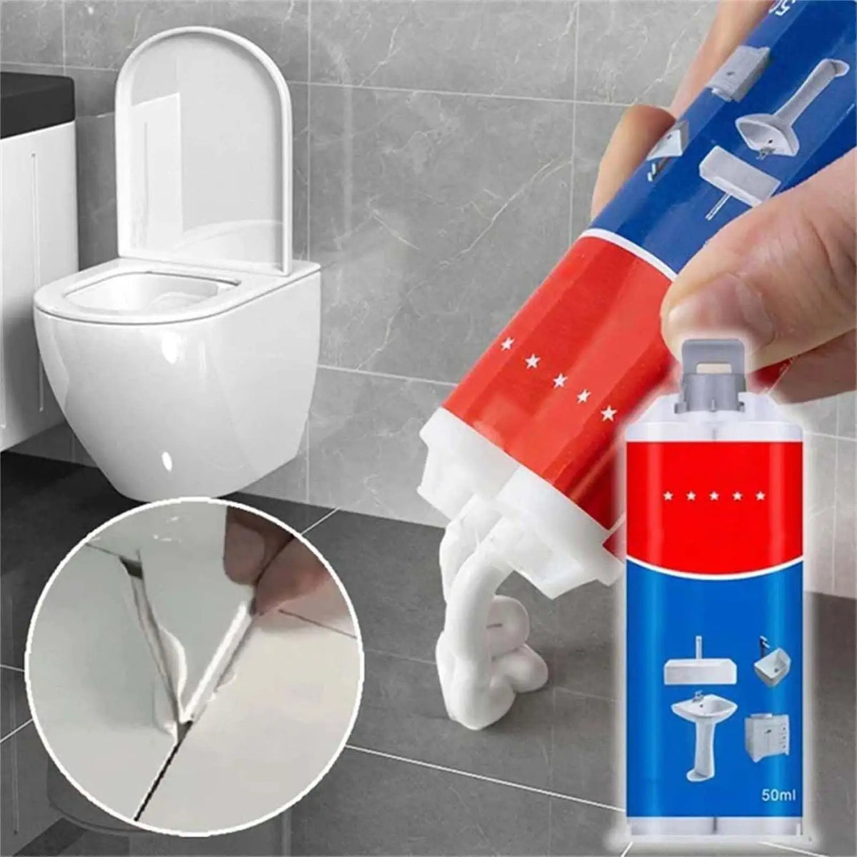 Ceramic Tile Hole Filler Porcelain Repair Paste 50ml Tile Repair Paste Qme