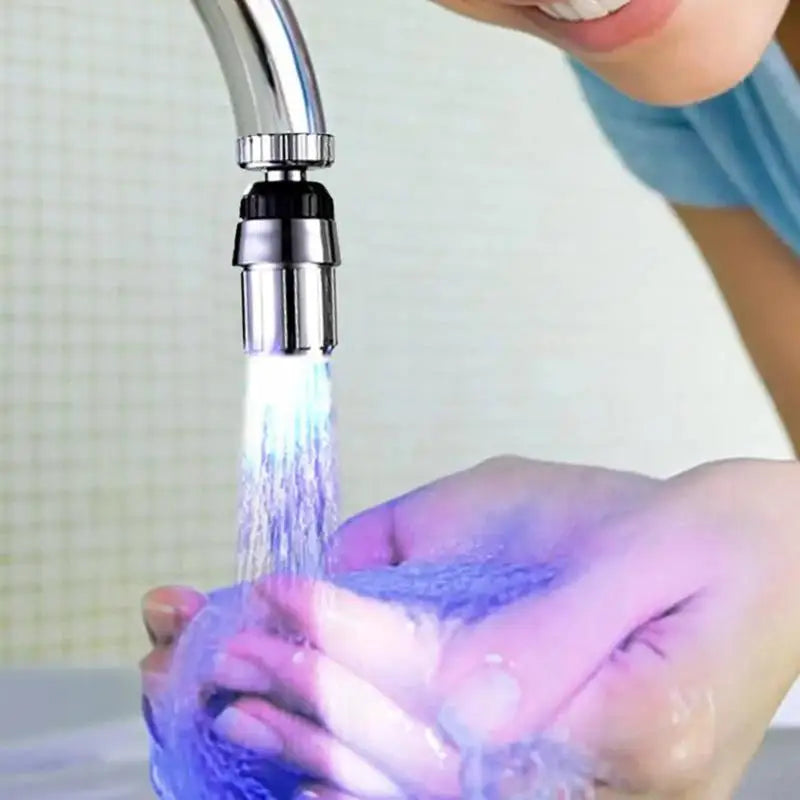 3-Color LED Temperature-Sensitive Faucet Aerator | Water Saver LED Faucet Aerator Qme