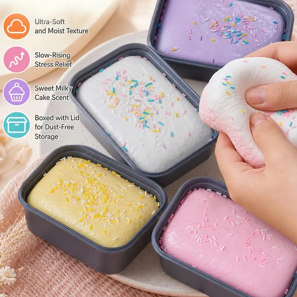 Pastel Cake Squishy Slow Rising Sensory Fidget Toy | 7 Colors Squishy Sensory Toy Qme