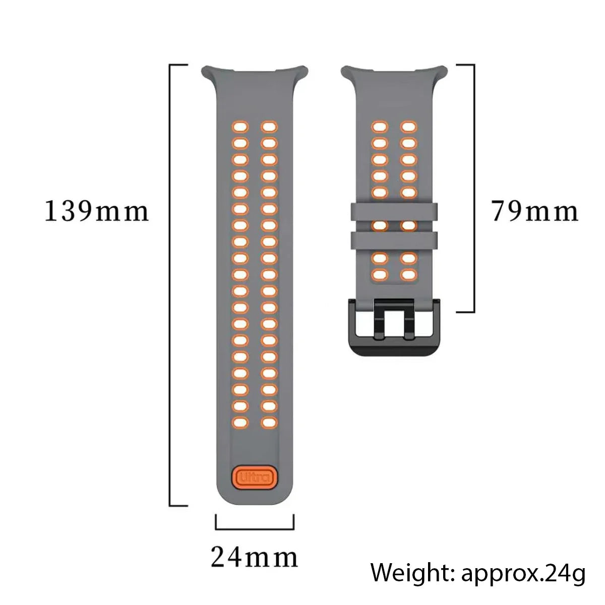 Silicone Sport Band for Samsung Galaxy Watch Ultra 2 – 11 Colors Silicone Watch Band Qme