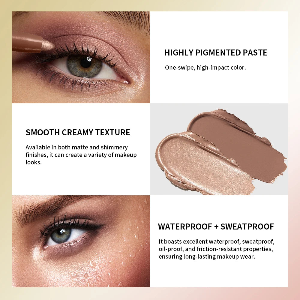 Lakerain Cream Eyeshadow Pen – Pearl Shimmer, Waterproof Cream Eyeshadow Pen Qst
