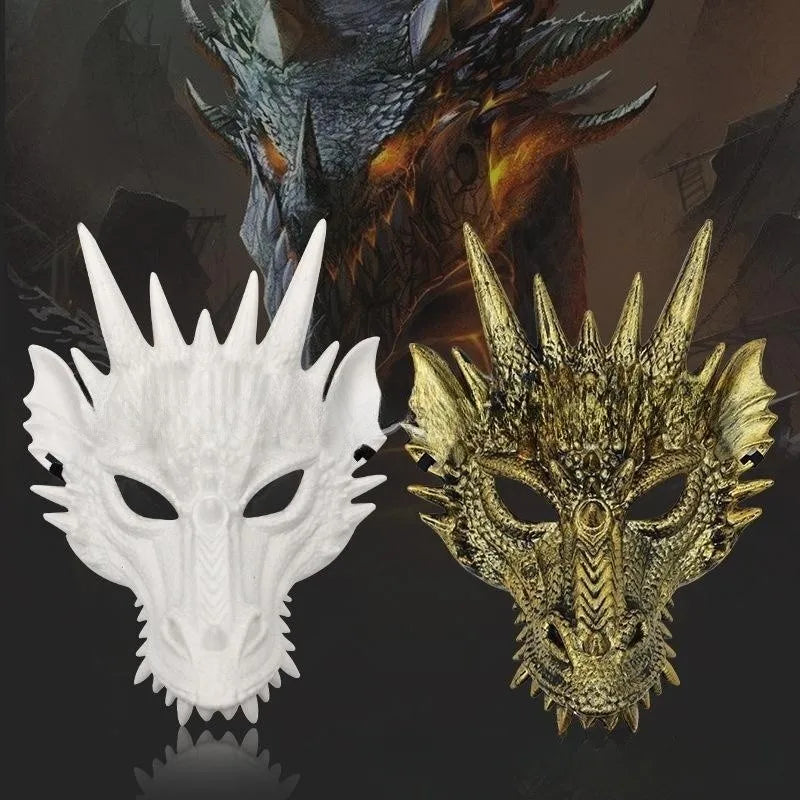 Dragon Full Face Cosplay Mask – Halloween Horror Animal Mask Costume Face Mask Qme