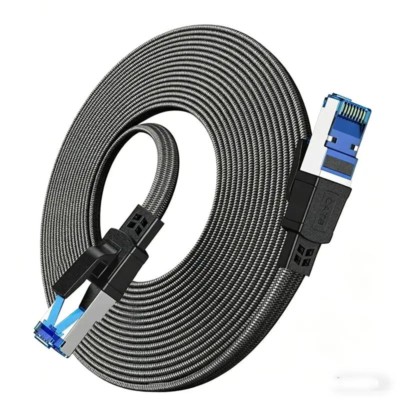 Cat8 Ethernet Cable 40Gbps 2000MHz High-Speed Patch Cord RJ45 Ethernet Patch Cord Qme