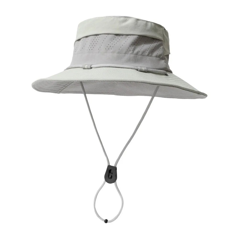 Sun Protection Bucket Hat Adjustable Visor – 5 Colors Bucket Sun Hat Qme Grey
