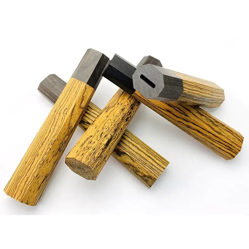 Octagonal Sandalwood Ebony Knife Handle – DIY Damascus Kitchen Knife Handle Blank Qst