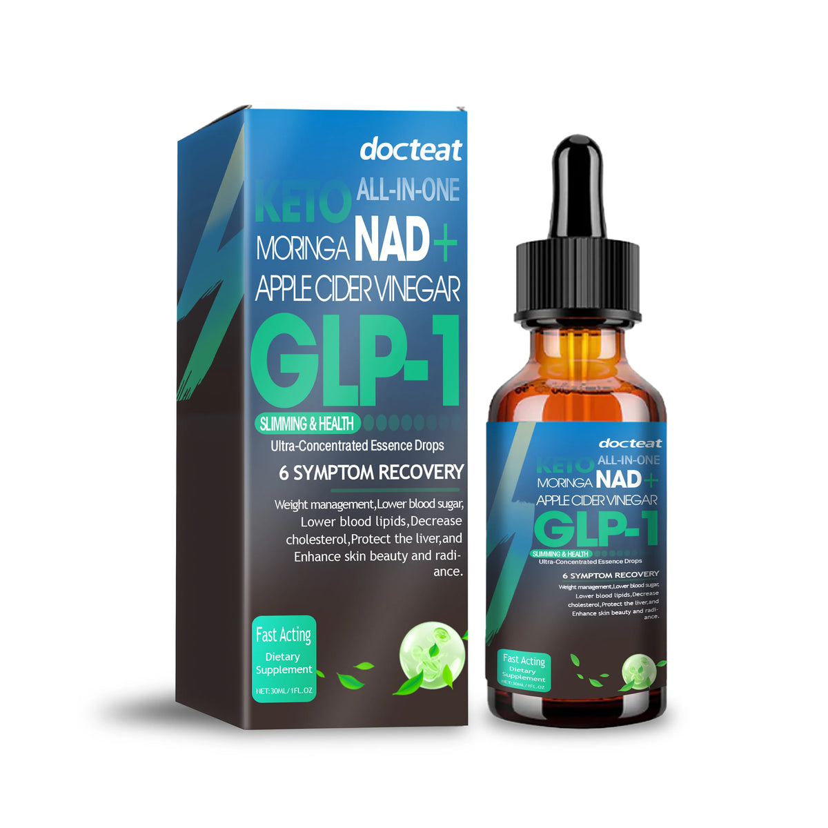 Organic Moringa Drops – Apple Cider Vinegar & Green Tea Extract Herbal Liquid Drops Qst Default Title