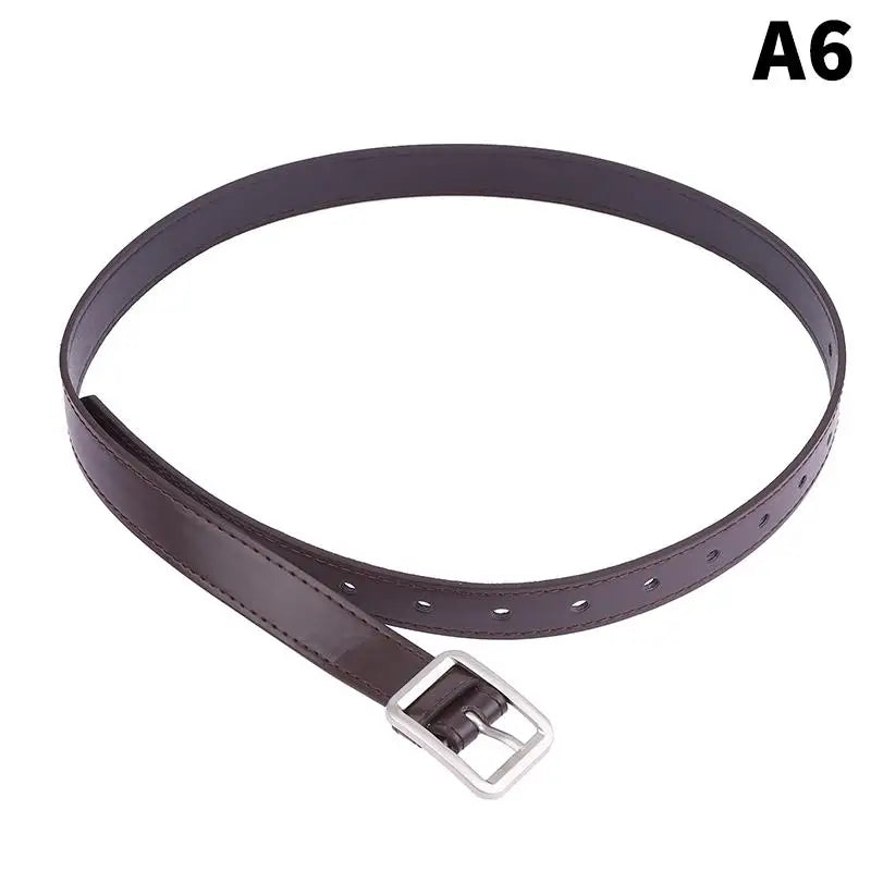 Women's PU No-Hole Pin Buckle Belt – Retro Style for Jeans Women's Fashion Belt Qst A6
