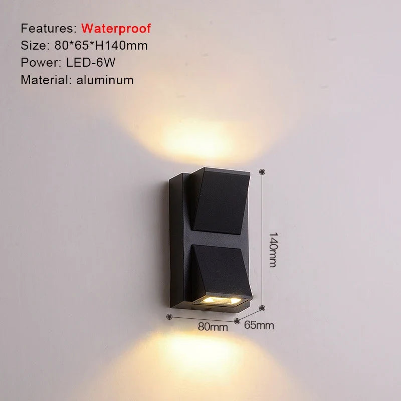 TRAZOS IP65 Waterproof Modern Outdoor Wall Light – 17 Colors Outdoor Wall Light Qme 1007 Warm White (2700-3500K)