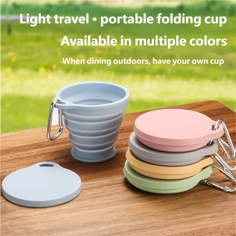 Silicone Folding Cup – Portable Camping & Travel Water Cup Folding Silicone Cup Qst